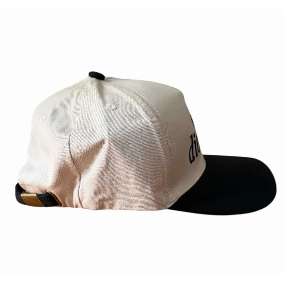 I Need a Diet Coke Embroidered Hat Black Ivory Adjustable Baseball Cap